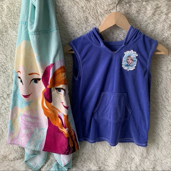Disney Frozen Bathing Suit Cover-Up And Hooded Towel - Picture 1 of 8